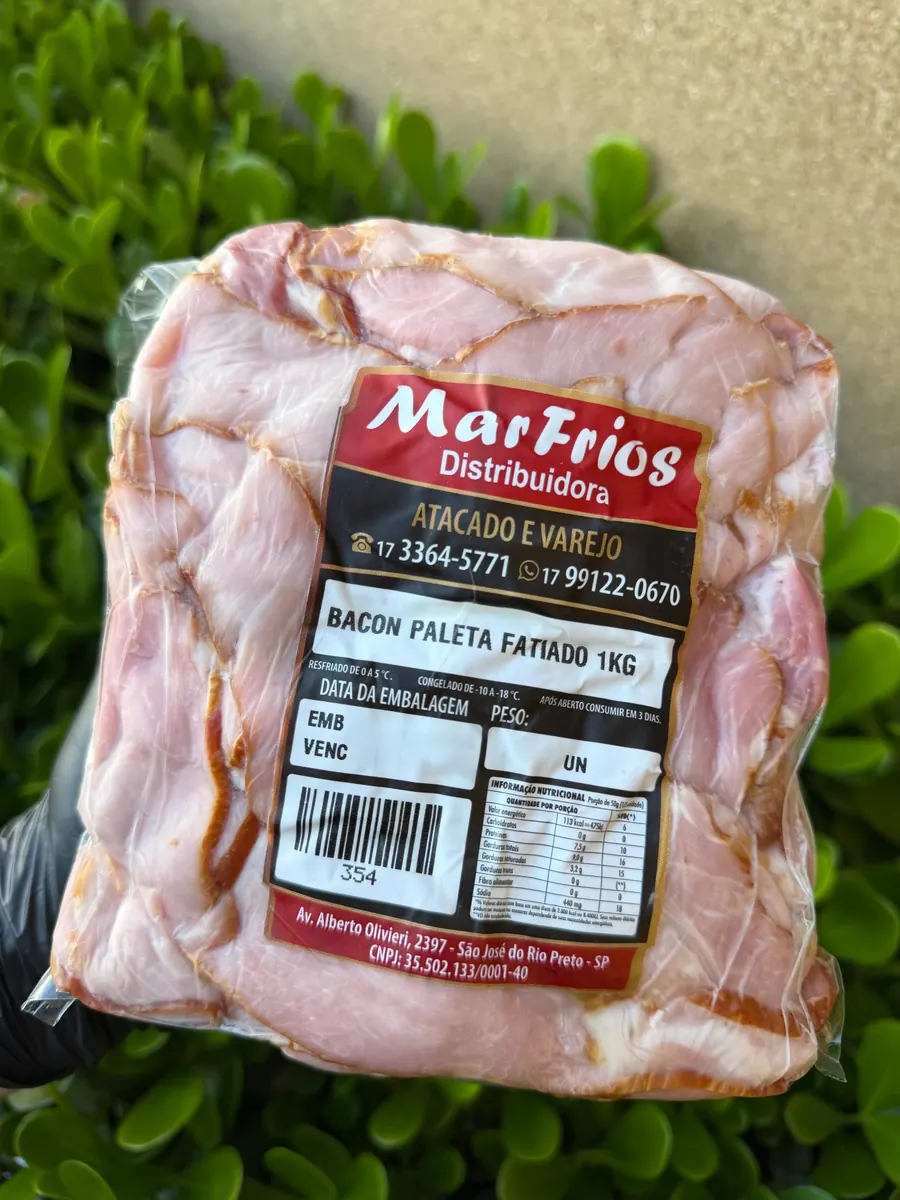 Bacon Paleta Fatiado MarFrios 1kg