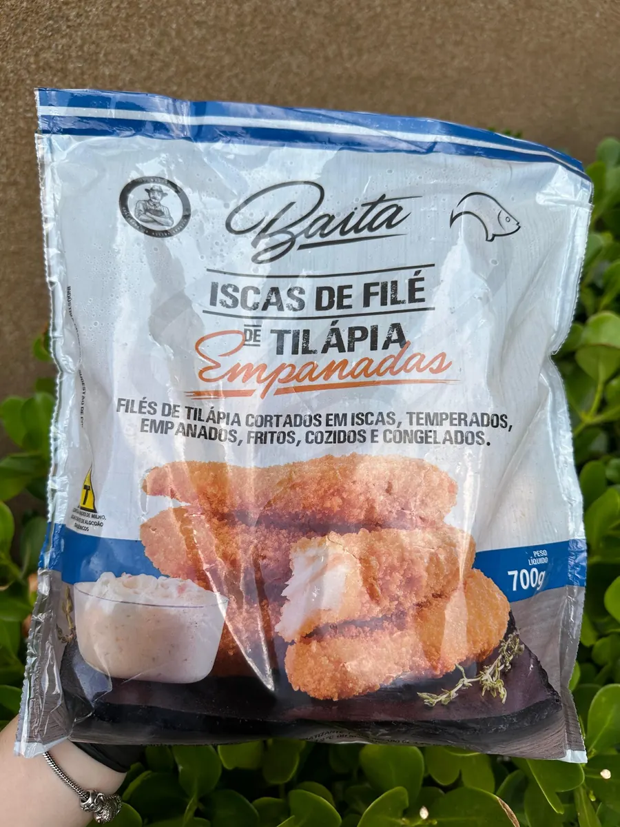 Iscas de Filé de Tilápia Empanadas Baita 700g