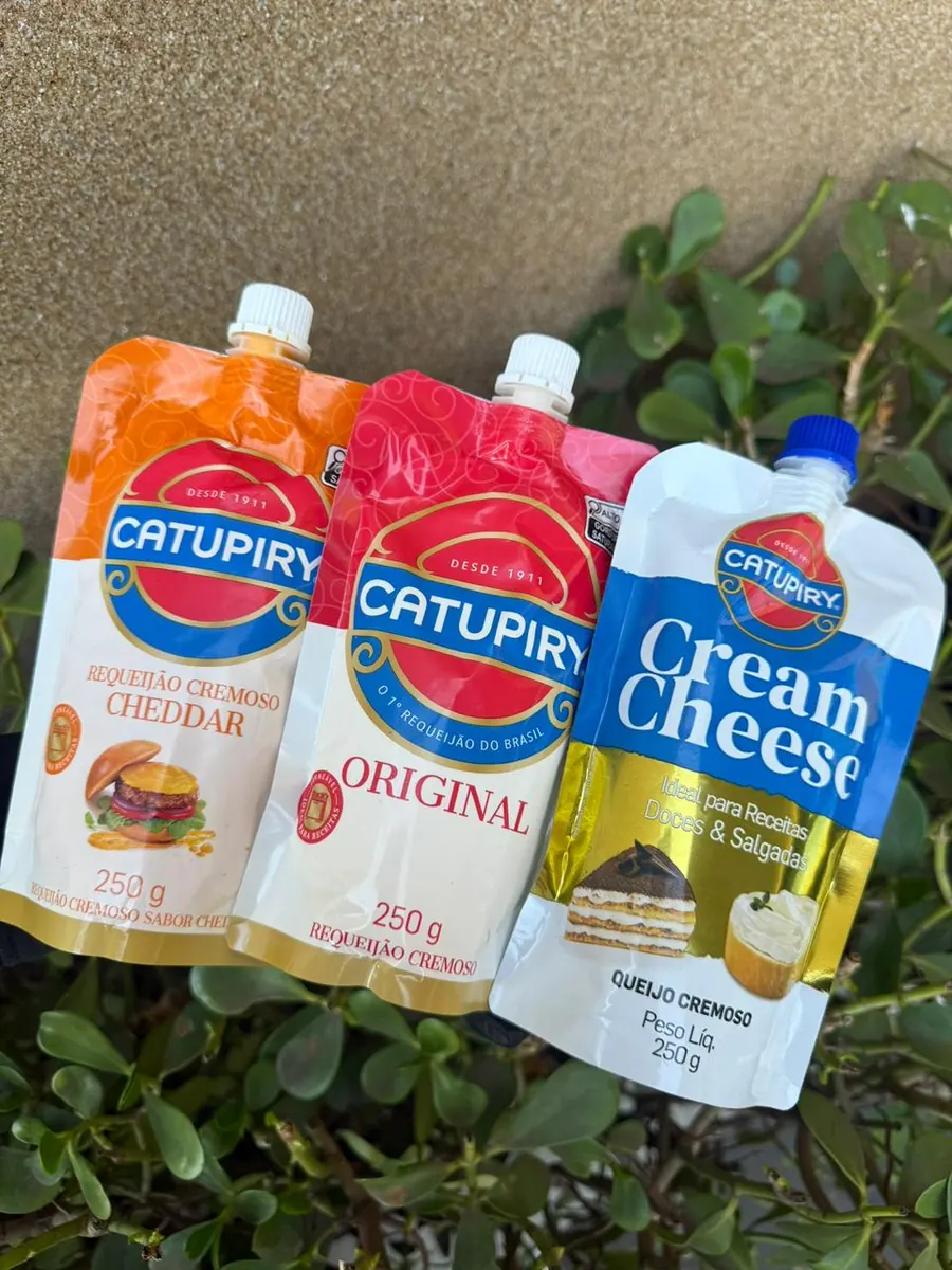 Catupiry Sachê — Cheddar, Original e Cream Cheese 250g